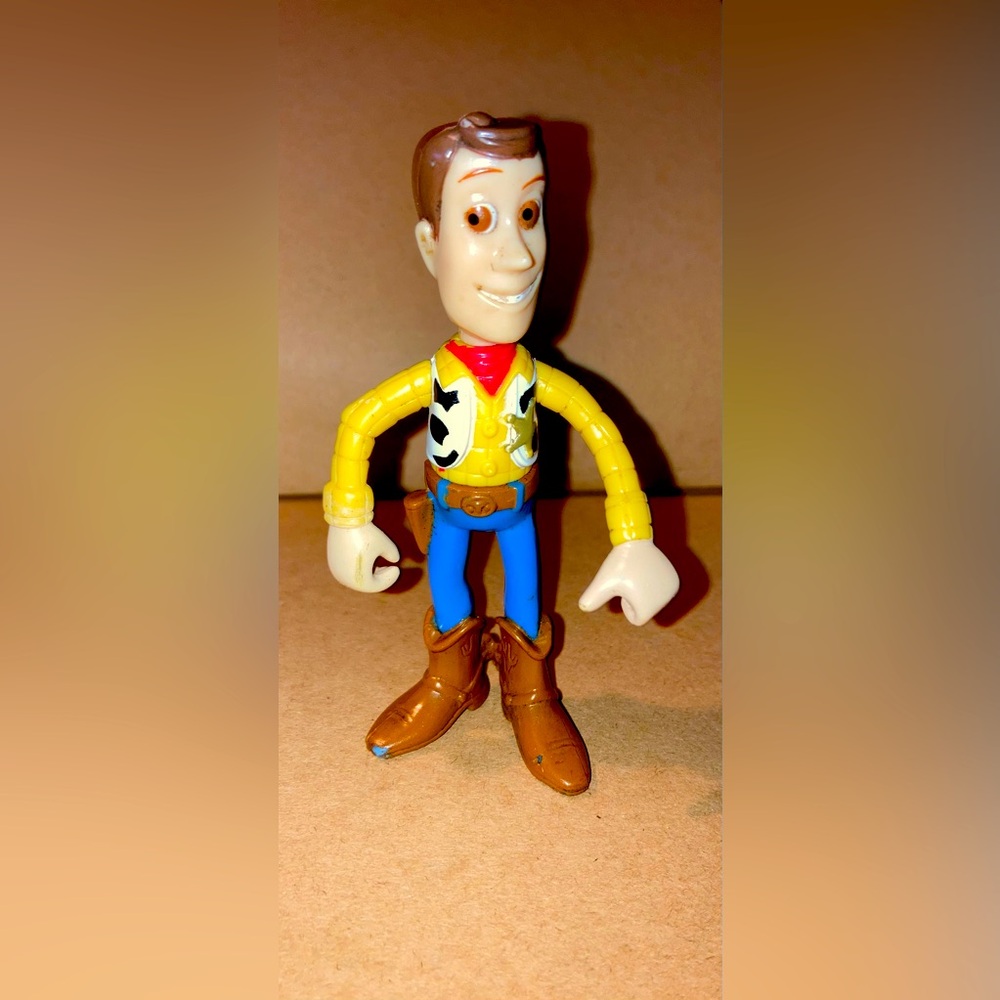 Disney Pixar Sheriff Woody 4" Doll Toy Story 4 Poseable Jointed No Hat